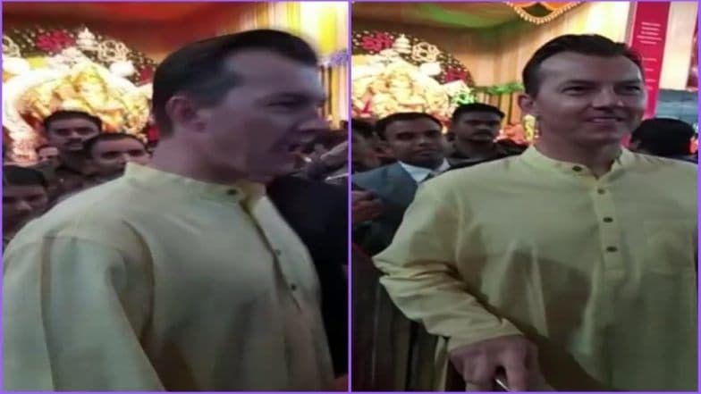 जीएसबी सेवा मंडळाच्या गणपती दर्शनाला पोहचला ब्रेट ली जीएसबी सेवा मंडळाच्या गणपती दर्शनाला पोहचला ब्रेट ली