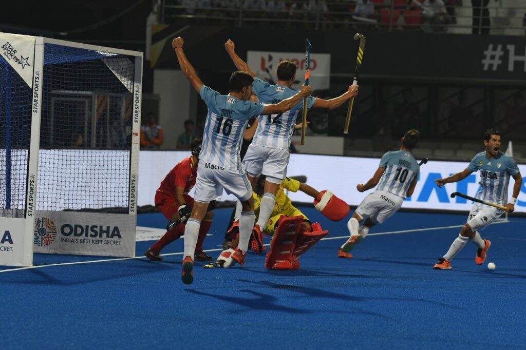 Hockey World Cup 2018: Argentina Team चा Spain Team विरुद्ध 4-3 ने दणदणीत विजय Hockey World Cup 2018: Argentina Team चा Spain Team विरुद्ध 4-3 ने दणदणीत विजय