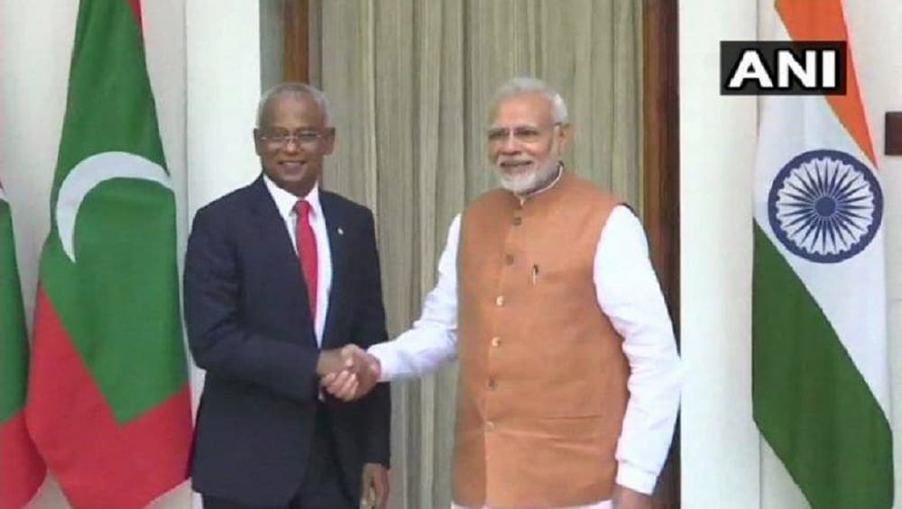 राष्ट्राध्यक्ष इब्राहिम मोहम्मद-नरेंद्र मोदी भेट; चर्चेनंतर मालदीवला 1.4 अब्ज डॉलरची मदत जाहीर राष्ट्राध्यक्ष इब्राहिम मोहम्मद-नरेंद्र मोदी भेट; चर्चेनंतर मालदीवला 1.4 अब्ज डॉलरची मदत जाहीर