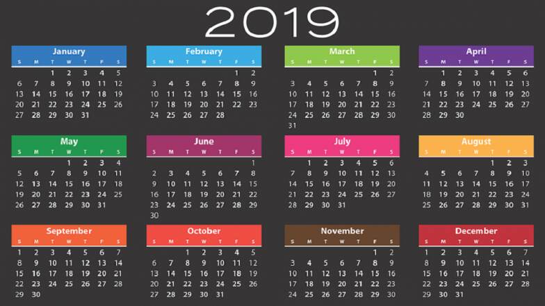 Holiday Calendar 2019 : पहा नवीन वर्षाच्या सुट्ट्यांची आणि लाँग वीकेंडची संपूर्ण यादी; असे करा नियोजन Holiday Calendar 2019 : पहा नवीन वर्षाच्या सुट्ट्यांची आणि लाँग वीकेंडची संपूर्ण यादी; असे करा नियोजन