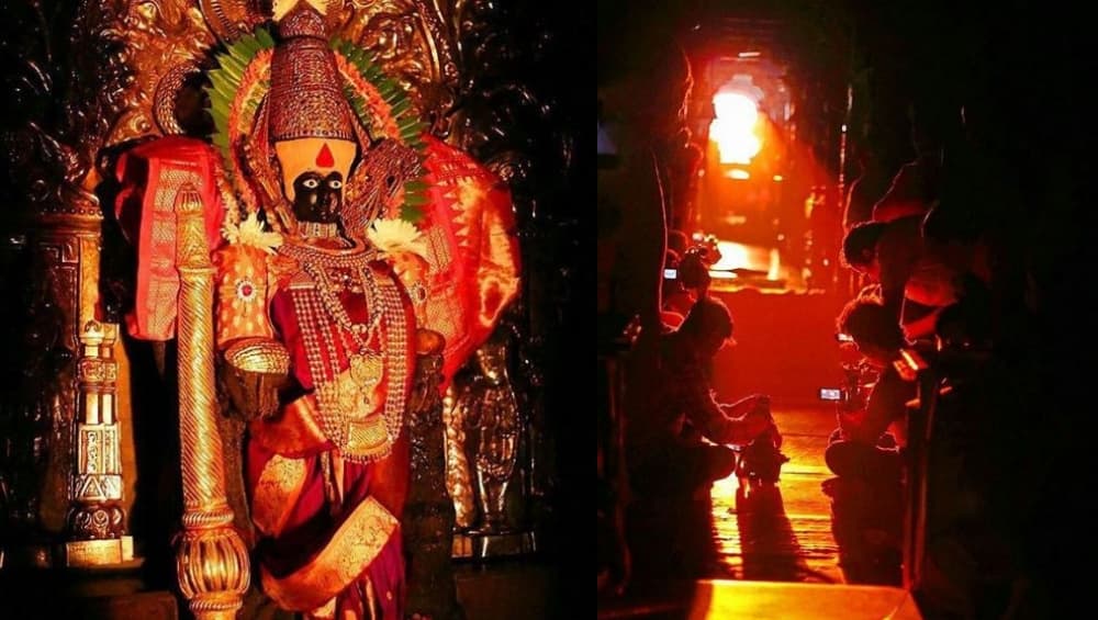 Kolhapur Kirnotsav 2019: कोल्हापूर महालक्ष्मी मंदीरामध्ये वर्षातील पहिल्या किरणोत्सवाला सुरूवात, मूर्तीच्या मानेपर्यंत पोहचली सूर्यकिरणं (Photo) Kolhapur Kirnotsav 2019: कोल्हापूर महालक्ष्मी मंदीरामध्ये वर्षातील पहिल्या किरणोत्सवाला सुरूवात, मूर्तीच्या मानेपर्यंत पोहचली सूर्यकिरणं (Photo)