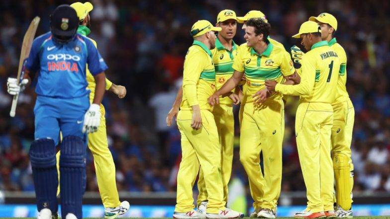IND vs AUS 1st ODI : पहिल्या एकदिवसीय सामन्यात भारताचा 34 धावांनी पराभव; रोहित शर्माचे शतक व्यर्थ IND vs AUS 1st ODI : पहिल्या एकदिवसीय सामन्यात भारताचा 34 धावांनी पराभव; रोहित शर्माचे शतक व्यर्थ