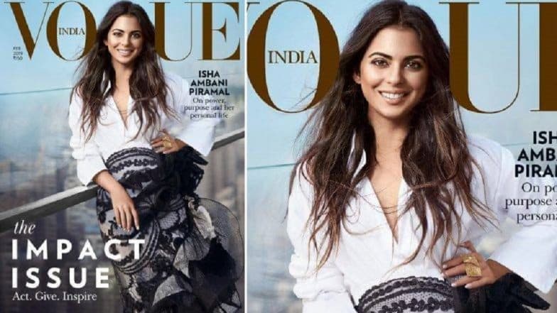 Vogue मॅगझिनवर 'ईशा अंबानी'चा जलवा (Photos) Vogue मॅगझिनवर 'ईशा अंबानी'चा जलवा (Photos)