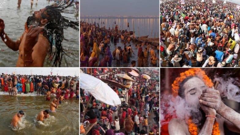 Kumbh Mela 2019: प्रयागराज येथे कुंभमेळ्याला सुरुवात; साधू-संतांसह भक्तांचे पहिले शाही स्नान Kumbh Mela 2019: प्रयागराज येथे कुंभमेळ्याला सुरुवात; साधू-संतांसह भक्तांचे पहिले शाही स्नान