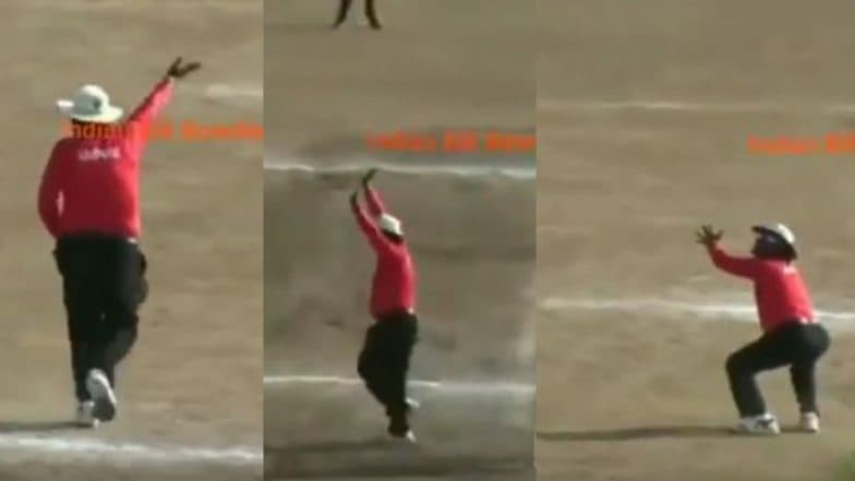 Umpiring च्या या हटके स्टाईलने हसून हसून व्हाल लोटपोट, सोशल मीडियात व्हिडिओ प्रचंड व्हायरल Umpiring च्या या हटके स्टाईलने हसून हसून व्हाल लोटपोट, सोशल मीडियात व्हिडिओ प्रचंड व्हायरल