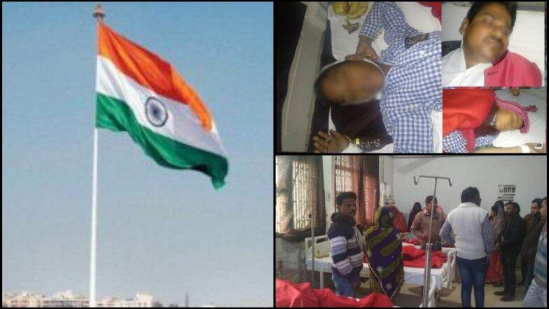 ध्वजारोहण करताना अपघात; ध्वजस्तंभात उतरला 11 हजार व्होल्ट करंट, मुख्याध्यापकासह विद्यार्थी जखमी ध्वजारोहण करताना अपघात; ध्वजस्तंभात उतरला 11 हजार व्होल्ट करंट, मुख्याध्यापकासह विद्यार्थी जखमी