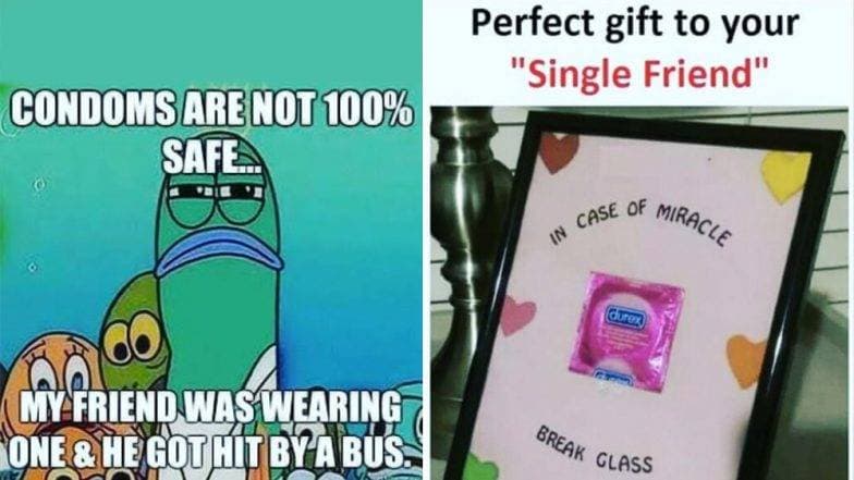 International Condom Day 2019: आंतरराष्ट्रीय कंडोम डे दिवशी सोशल मीडियावर व्हायरल होत आहेत 'हे' मजेदार मीम्स International Condom Day 2019: आंतरराष्ट्रीय कंडोम डे दिवशी सोशल मीडियावर व्हायरल होत आहेत 'हे' मजेदार मीम्स