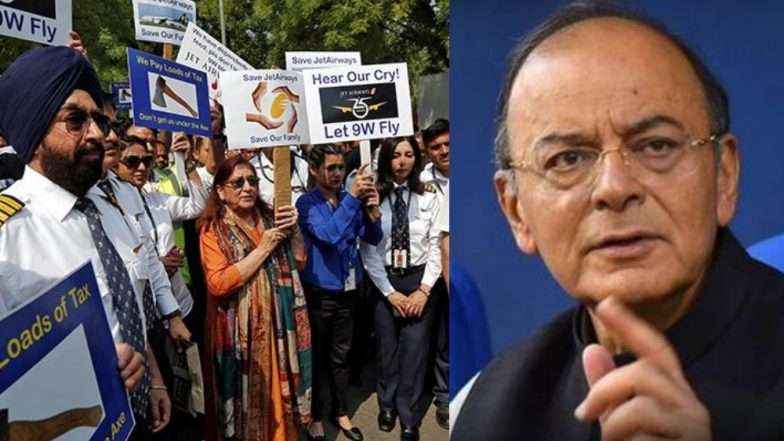 पगारासाठी Jet च्या कर्मचाऱ्यांनी घेतली अरुण जेटली यांची भेट; कंपनीला तारण्यासाठी रिलायन्स इंडस्ट्रीज उत्सुक? पगारासाठी Jet च्या कर्मचाऱ्यांनी घेतली अरुण जेटली यांची भेट; कंपनीला तारण्यासाठी रिलायन्स इंडस्ट्रीज उत्सुक?
