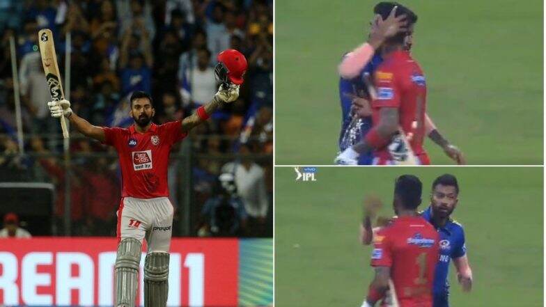 MI Vs KXIP, IPL 2019: केएल राहुल ह्याचे आयपीएलमधील शकत पूर्ण, हार्दिक पांड्याने गळाभेट घेत दिल्या शुभेच्छा MI Vs KXIP, IPL 2019: केएल राहुल ह्याचे आयपीएलमधील शकत पूर्ण, हार्दिक पांड्याने गळाभेट घेत दिल्या शुभेच्छा