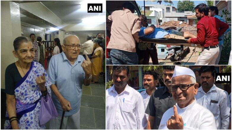 सांगली: मतदानासाठी मतदार राजाचे स्ट्रेचरवरुन आगमन; निवृत्त शिक्षक संपतराव पाटील यांनी बजावला मतदानाचा हक्क सांगली: मतदानासाठी मतदार राजाचे स्ट्रेचरवरुन आगमन; निवृत्त शिक्षक संपतराव पाटील यांनी बजावला मतदानाचा हक्क