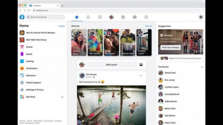 Facebook चा चेहरामोहरा बदलणार; Mark Zuckerberg ने सादर केले नवे डिझाईन, मेसेंजरद्वारे करता येणार हॉटेल बुकिंग Facebook चा चेहरामोहरा बदलणार; Mark Zuckerberg ने सादर केले नवे डिझाईन, मेसेंजरद्वारे करता येणार हॉटेल बुकिंग