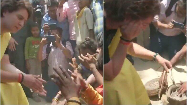 उत्तर प्रदेश: रायबरेली येथे प्रचारादरम्यान प्रियंका गांधी सापाशी खेळताना दिसल्या; पहा Video उत्तर प्रदेश: रायबरेली येथे प्रचारादरम्यान प्रियंका गांधी सापाशी खेळताना दिसल्या; पहा Video