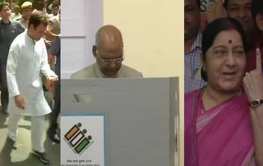 Lok Sabha Elections 2019 Phase 6:  राष्ट्रपती रामनाथ कोविंद, राहुल गांधी यांच्यासह अनेक दिग्गजांनी आज दिल्ली मध्ये बजावला मतदानाचा हक्क