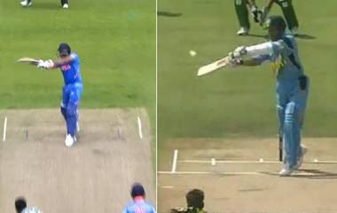 IND vs PAK, CWC 2019 : रोहित शर्माने मारलेल्या Six ने प्रेक्षकांना झाली सचिनची आठवण (Video)