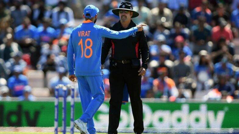 ICC Cricket World Cup 2019 मधील अफगाणिस्तान विरुद्धच्या सामन्यात नियमांचे उल्लंघन केल्याप्रकरणी विराट कोहली याच्या मानधनात 25% कपात ICC Cricket World Cup 2019 मधील अफगाणिस्तान विरुद्धच्या सामन्यात नियमांचे उल्लंघन केल्याप्रकरणी विराट कोहली याच्या मानधनात 25% कपात