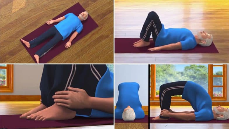 International Yoga Day 2019: हृदयाची कार्यक्षमता वाढविण्यास मदत करणा-या सेतू बंधासनाचे काय आहे महत्त्व, ऐका खुद्द पंतप्रधान नरेंद्र मोदी यांच्या तोंडून(Watch Video) International Yoga Day 2019: हृदयाची कार्यक्षमता वाढविण्यास मदत करणा-या सेतू बंधासनाचे काय आहे महत्त्व, ऐका खुद्द पंतप्रधान नरेंद्र मोदी यांच्या तोंडून(Watch Video)