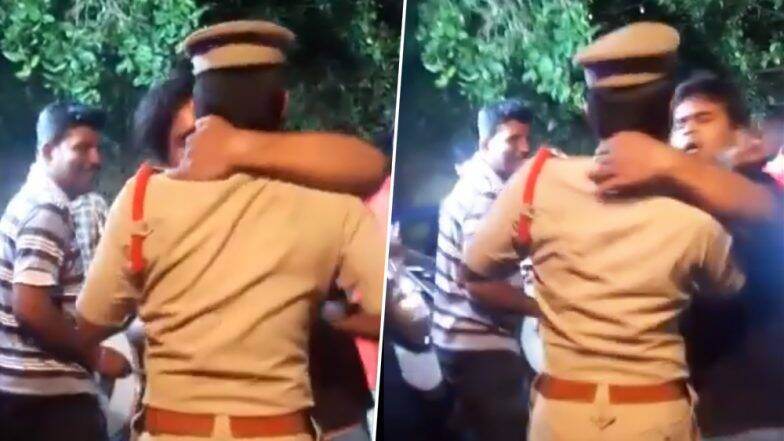 मद्यधुंद तरुणाचा प्रताप! नशेत चक्क एका पोलीस अधिकाऱ्याचाच घेतला Kiss (Watch Video) मद्यधुंद तरुणाचा प्रताप! नशेत चक्क एका पोलीस अधिकाऱ्याचाच घेतला Kiss (Watch Video)