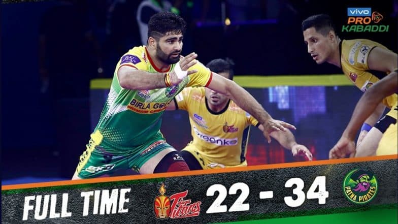 Pro Kabaddi League 2019: Patna Pirates संघाचा पहिला विजय; Telugu Titans संघावर 34-22 ने मात Pro Kabaddi League 2019: Patna Pirates संघाचा पहिला विजय; Telugu Titans संघावर 34-22 ने मात