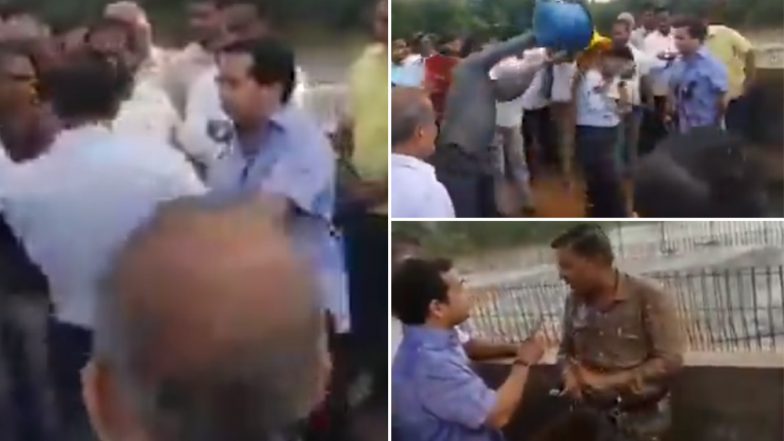 रस्त्यांच्या निकृष्ट कामाबाबत नितेश राणे आक्रमक; अधिकाऱ्याला चोप देत घातली चिखलाची अंघोळ (Video)