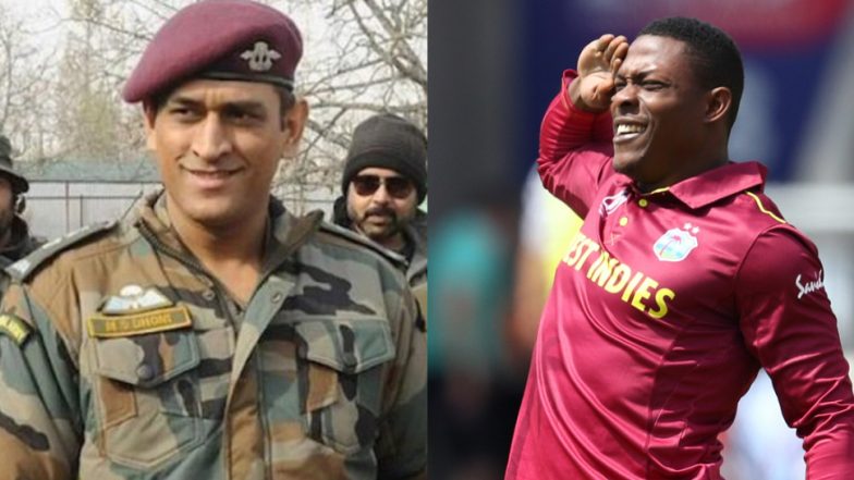 वेस्ट इंडिजच्या कॉट्रेलचा Lt Colonel एमएस धोनी याला ‘शेल्डन सॅल्यूट’; प्रेरणादायी म्हणून केला सम्मान, पहा हे (Tweet)
