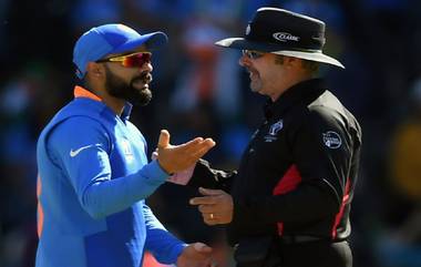 ICC World Cup 2019: IND vs BAN मॅचमध्ये अंपायरशी हुज्जत विराट कोहली ला पाडणार महागात, सामनाबंदीची होऊ शकते कारवाई