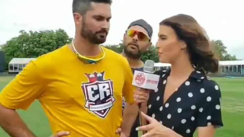 बेन कटिंग आणि एरिन हॉलंड यांच्यात Yuvraj Singh बनला 'कबाब में हड्डी', विचारला सर्वात महत्वाचा प्रश्न, पहा हा मजेशीर Video