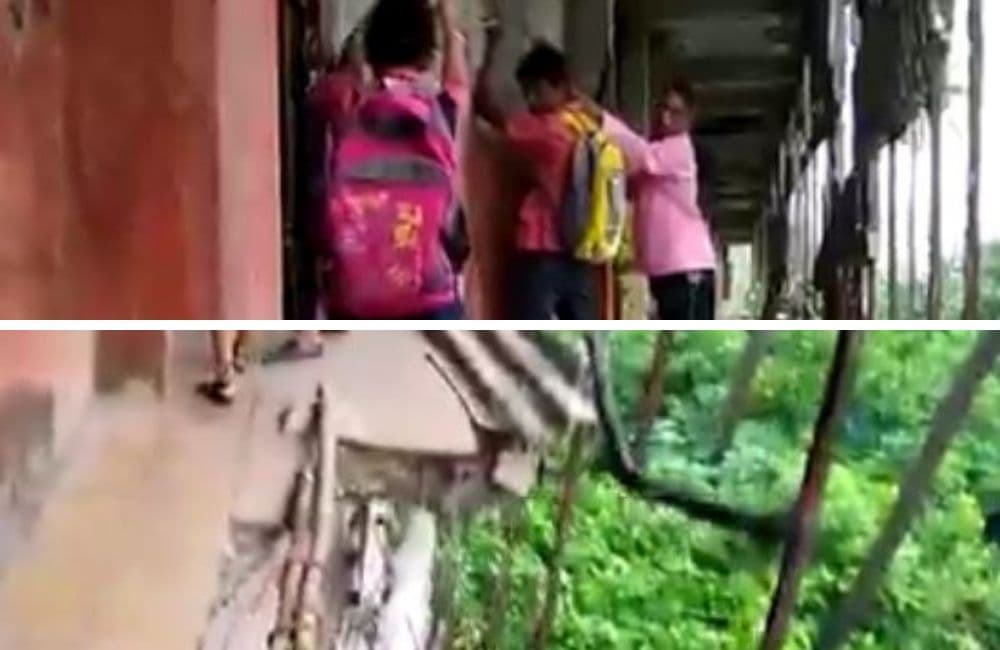 मुंबई: टाटानगर येथील विद्यार्थी दररोज पार करताहेत मृत्यूचा सापळा; पाहा अंगावर रोमांच उभे करणारा व्हिडिओ मुंबई: टाटानगर येथील विद्यार्थी दररोज पार करताहेत मृत्यूचा सापळा; पाहा अंगावर रोमांच उभे करणारा व्हिडिओ