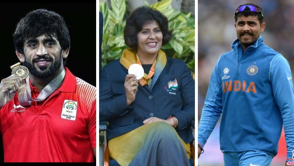 बजरंग पुनिया, दीपा मलिक यांना खेलरत्न तर रवींद्र जडेजा याची अर्जुन पुरस्कारासाठी निवड बजरंग पुनिया, दीपा मलिक यांना खेलरत्न तर रवींद्र जडेजा याची अर्जुन पुरस्कारासाठी निवड