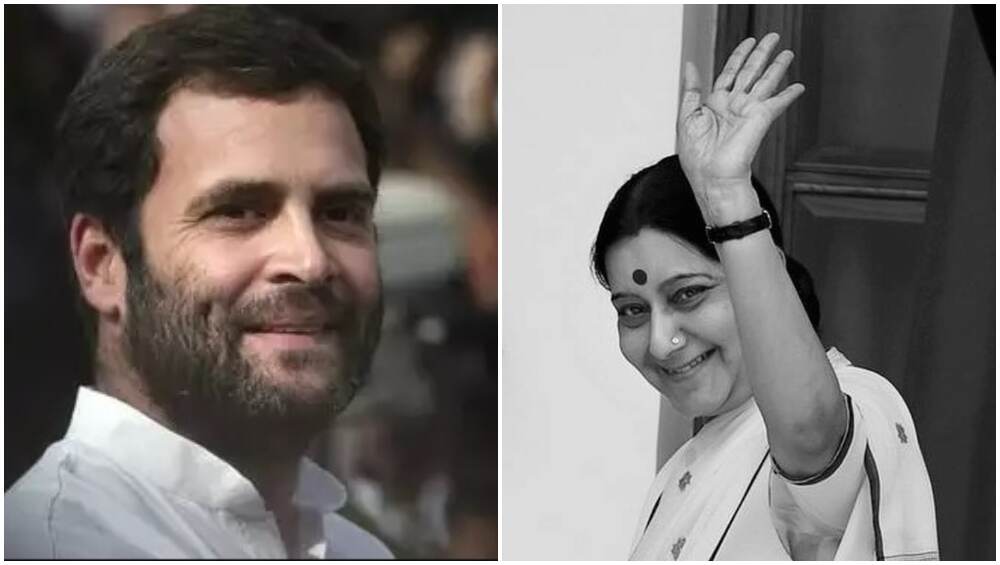 राहुल गांधी यांनी सुषमा स्वराज यांचे पती कौशल स्वराज यांना लिहिले पत्र म्हणाले 'त्या एक अद्भूत नेत्या होत्या' राहुल गांधी यांनी सुषमा स्वराज यांचे पती कौशल स्वराज यांना लिहिले पत्र म्हणाले 'त्या एक अद्भूत नेत्या होत्या'