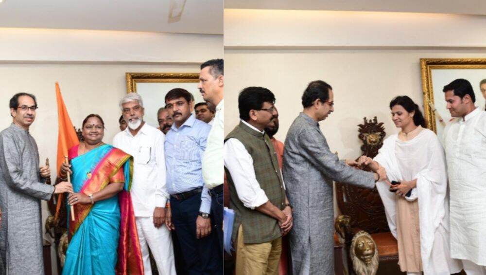 माजी काँग्रेस आमदार निर्मला गावित आणि राष्ट्रवादीच्या रश्मी बागल यांचा शिवसेना पक्षात प्रवेश माजी काँग्रेस आमदार निर्मला गावित आणि राष्ट्रवादीच्या रश्मी बागल यांचा शिवसेना पक्षात प्रवेश