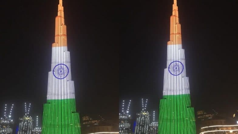 भारताच्या स्वातंत्र्य दिनानिमित्त जगातील सर्वात उंच इमारत Burj Khalifa रंगली तिरंगी रंगात (Photos) भारताच्या स्वातंत्र्य दिनानिमित्त जगातील सर्वात उंच इमारत Burj Khalifa रंगली तिरंगी रंगात (Photos)