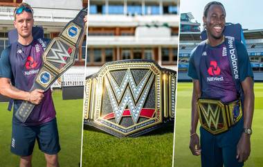 सुपरस्टार Triple H यांच्याकडून विश्वचषक विजेता इंग्लंड क्रिकेट संघाला WWE Championship बेल्ट गिफ्ट, पहा हे Photos