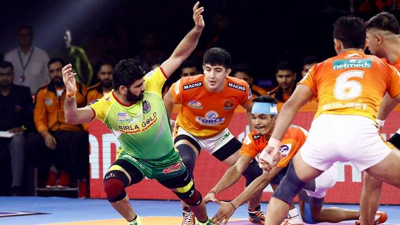 Pro Kabaddi 2019: प्रदीप नरवाल याच्या शानदार खेळीच्या जोरावर पटना पायरेट्स ने मिळवला विजय, डिफेंसमध्ये नीरज कुमार याने केला विक्रम Pro Kabaddi 2019: प्रदीप नरवाल याच्या शानदार खेळीच्या जोरावर पटना पायरेट्स ने मिळवला विजय, डिफेंसमध्ये नीरज कुमार याने केला विक्रम