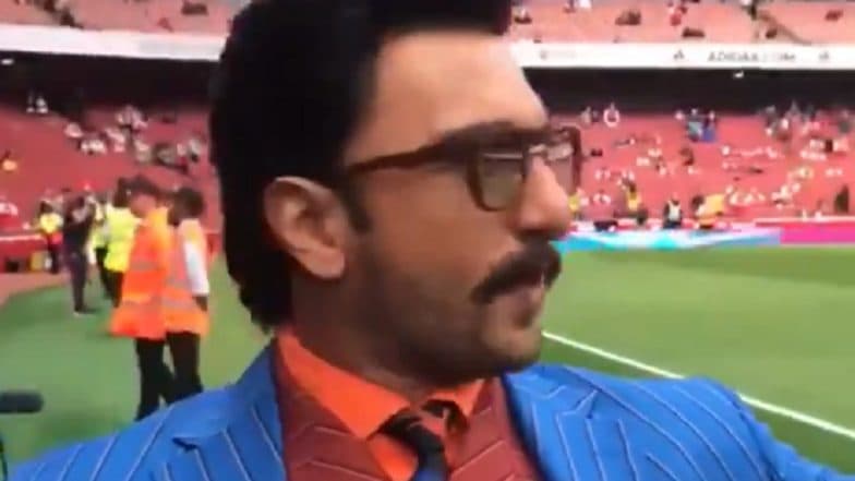 '83' चित्रपटाचे शूटिंग पूर्ण करत रणवीर सिंह याने English Premier League मध्ये आर्सेनल क्लबसाठी गायले रॅप, पहा व्हायरल व्हिडिओ '83' चित्रपटाचे शूटिंग पूर्ण करत रणवीर सिंह याने English Premier League मध्ये आर्सेनल क्लबसाठी गायले रॅप, पहा व्हायरल व्हिडिओ