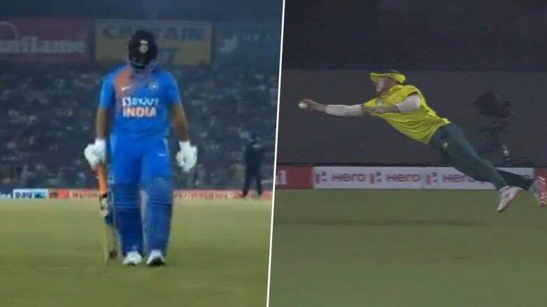 IND vs SA 2nd T20I: निष्काळजी खेळीवर Netizens कडून रिषभ पंत याला फटकार, डेविड मिलर याने लपकलेल्या 'कॅच ऑफ द इयर'चे कौतुक, (Video) IND vs SA 2nd T20I: निष्काळजी खेळीवर Netizens कडून रिषभ पंत याला फटकार, डेविड मिलर याने लपकलेल्या 'कॅच ऑफ द इयर'चे कौतुक, (Video)