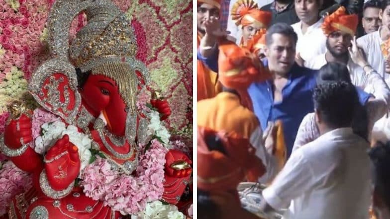 सलमान खान याच्या घरी आगमन झालेल्या गणपतीच्या विसर्जनावेळी सेलिब्रेशनची धूम, देसी अंदाजात डान्स करताना दिसला भाईजान (Watch Video) सलमान खान याच्या घरी आगमन झालेल्या गणपतीच्या विसर्जनावेळी सेलिब्रेशनची धूम, देसी अंदाजात डान्स करताना दिसला भाईजान (Watch Video)