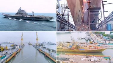 मुंबई: भारतीय नौदलाच्या सर्वात मोठ्या ड्राय डॉक चे संरक्षण मंत्री राजनाथ सिंह यांच्या हस्ते उदघाटन  (Watch Video)