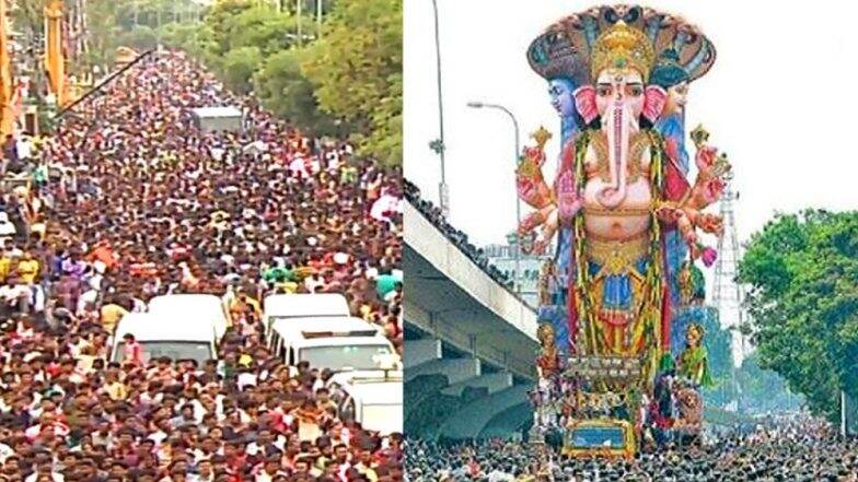Khairatabad Ganesh Immersion 2019 Live Streaming: देशातील सर्वात उंच गणपती, खैरताबाद गणेश विसर्जन मिरवणुकीचा थाट; पहा थेट प्रक्षेपण Khairatabad Ganesh Immersion 2019 Live Streaming: देशातील सर्वात उंच गणपती, खैरताबाद गणेश विसर्जन मिरवणुकीचा थाट; पहा थेट प्रक्षेपण