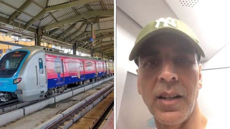 ट्रॅफिक मधील वेळ वाचवण्यासाठी खिलाडी अक्षय कुमार ने घाटकोपर ते वर्सोवा केला 'मेट्रो'तून प्रवास, पाहा व्हायरल व्हिडिओ