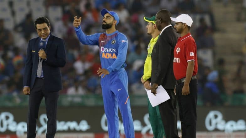 IND vs SA 3rd T20I: टॉस जिंकून भारताची पहिले बॅटिंग, टीम इंडियाच्या Playing XI मध्ये कोणताही बदल नाही IND vs SA 3rd T20I: टॉस जिंकून भारताची पहिले बॅटिंग, टीम इंडियाच्या Playing XI मध्ये कोणताही बदल नाही