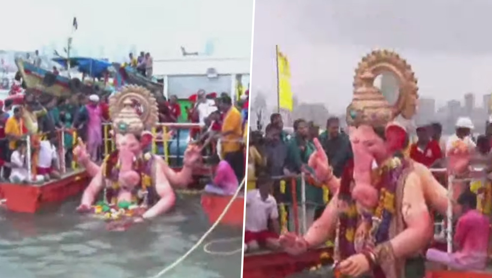 Lalbaugcha Raja Visarjan Sohala 2019:  लालबागचा राजा 2019 ला भाविकांनी दिला 21 तासांच्या मिरवणूकीनंतर  गिरगाव चौपाटीवर निरोप