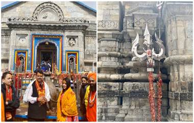 मुख्यमंत्री देवेंद्र फडणवीस यांनी पत्नी अमृता फडणवीस यांच्यासह घेतले केदारनाथ दर्शन