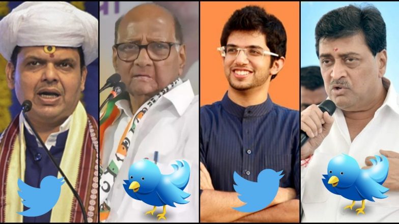 देवेंद्र फडणवीस, आदित्य ठाकरे, शरद पवार यांच्या ट्विटर फॉलोअर्स संख्येत वाढ, काँग्रेस, राष्ट्रवादी, शिवसेना पक्षाच्या तुलनेत सोशल मीडियात भाजप आघाडीवर