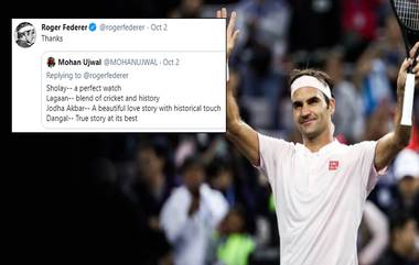 Roger Federer बॉलीवूडच्या प्रेमात; पाहणार हे चित्रपट