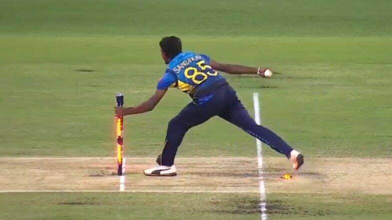 AUS vs SL 2nd T20I: लक्षन संदकन याने स्टिव्ह स्मिथ याला धावबाद करण्याची सुवर्ण संधी गमावल्याने सोशल मीडियावर झाला ट्रोल, Video AUS vs SL 2nd T20I: लक्षन संदकन याने स्टिव्ह स्मिथ याला धावबाद करण्याची सुवर्ण संधी गमावल्याने सोशल मीडियावर झाला ट्रोल, Video