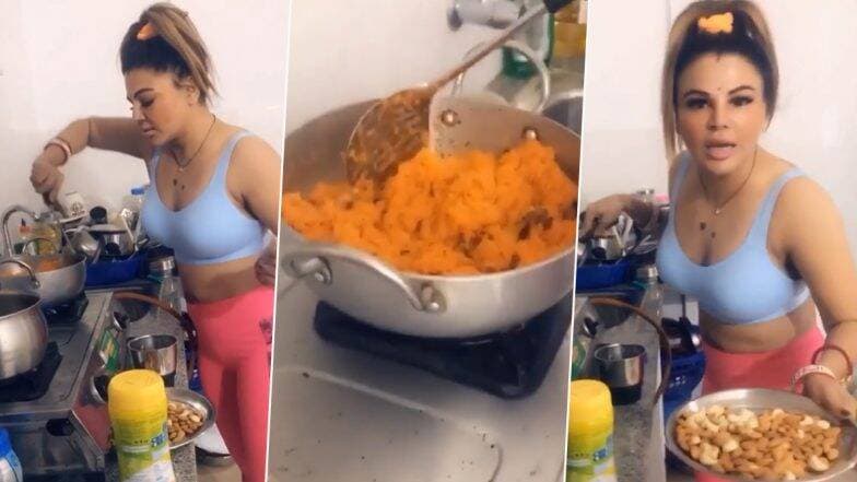 Rakhi Sawant पुन्हा झाली ट्रॉल; गाजर हलवा बनवतानाचा व्हिडिओ पाहून नेटकरी भडकले (See Video) Rakhi Sawant पुन्हा झाली ट्रॉल; गाजर हलवा बनवतानाचा व्हिडिओ पाहून नेटकरी भडकले (See Video)
