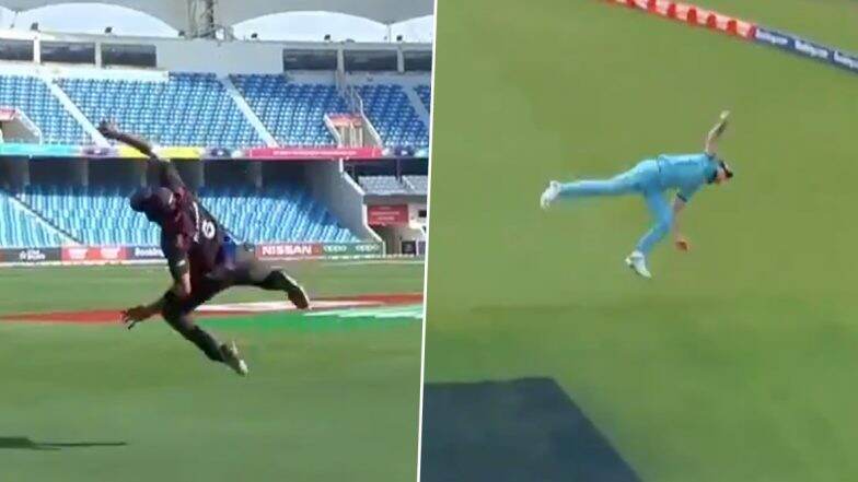 UAE च्या रमीझ शहजाद याने करून दिली बेन स्टोक्स याच्या विश्वचषकमधील कॅचची आठवण, बाउंड्री लाईनवर पकडला अद्भुत झेल, पाहा Video UAE च्या रमीझ शहजाद याने करून दिली बेन स्टोक्स याच्या विश्वचषकमधील कॅचची आठवण, बाउंड्री लाईनवर पकडला अद्भुत झेल, पाहा Video