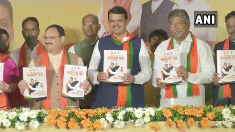 विधानसभा निवडणुकीसाठी भारतीय जनता पक्ष जाहीरनामा प्रसिद्ध; दुष्काळ, जलव्यवस्थापन, शेती यांसह विविध विषयांवर अश्वासनांचा पाऊस