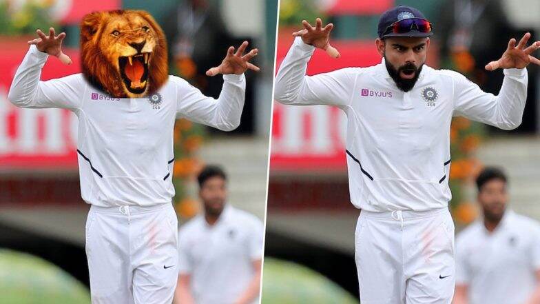 BCCI ने शेअर केला विराट कोहली याचा सिंघम स्टाईल फोटो, सोशल मीडिया यूजर्सनी शेअर केल्या हटके Memes, पहा Tweets BCCI ने शेअर केला विराट कोहली याचा सिंघम स्टाईल फोटो, सोशल मीडिया यूजर्सनी शेअर केल्या हटके Memes, पहा Tweets