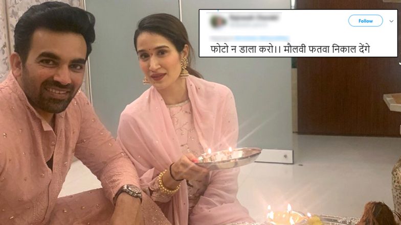 पत्नी सागरिका घाटगे सोबत झहीर खान याने दिवाळी साजरी करतानाच फोटो, सोशल मीडियावर Trollers म्हणाले, 'जारी होईल फतवा'